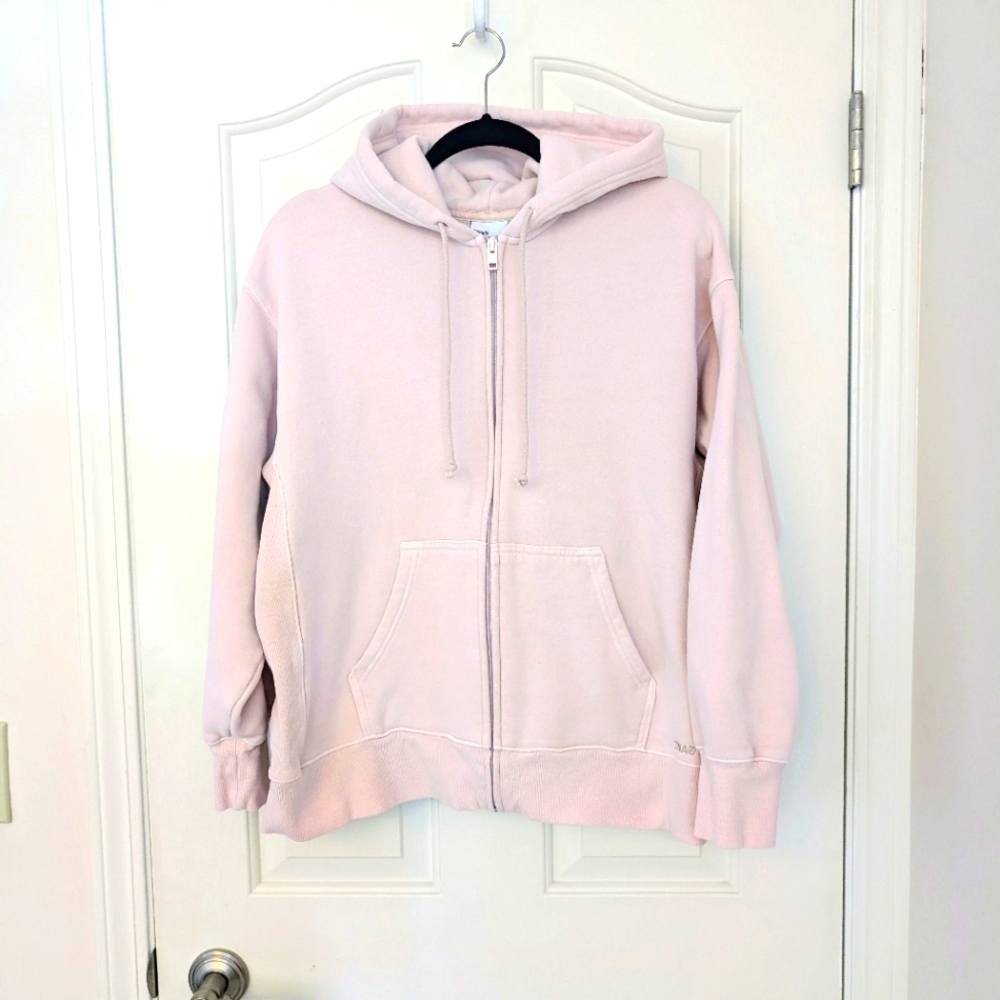 TNA Pale Pink Zip-Up Hoodie